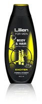 Lilien sprchový gel a šampon pro muže 2v1 pro muže Exciter