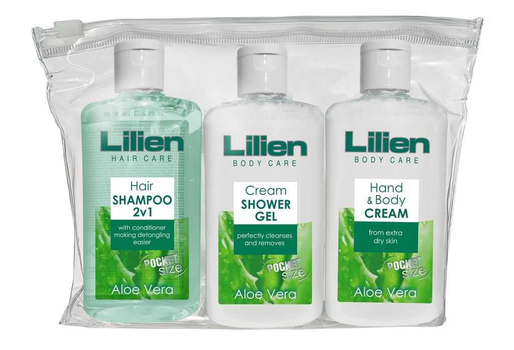 8596048011112 Lilien travel pack 3x100ml šampon, sg, krém na ruce a tělo