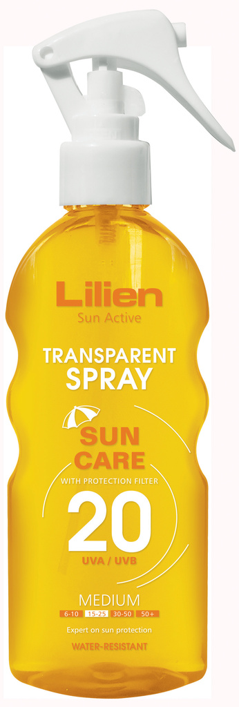 8596048002882 Lilien Sun Active Transparent Spray 20 200ml - new pump