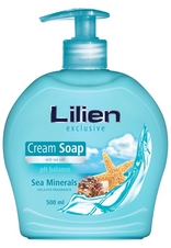 Lilien krémové tekuté mýdlo s dávkovačem - Mořské minerály 500 ml
