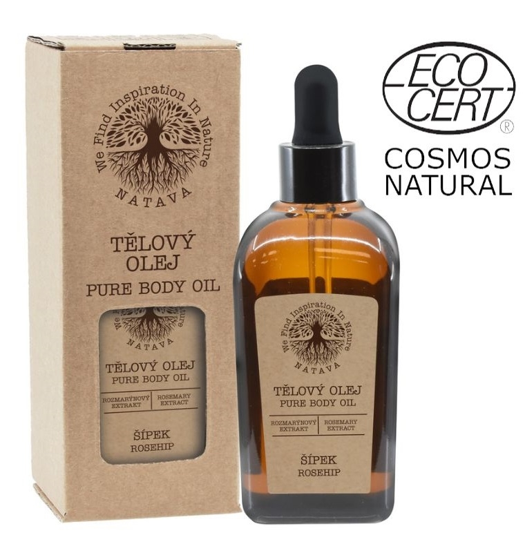 NATAVA tělový olej Šípek 100 ml ECOCERT