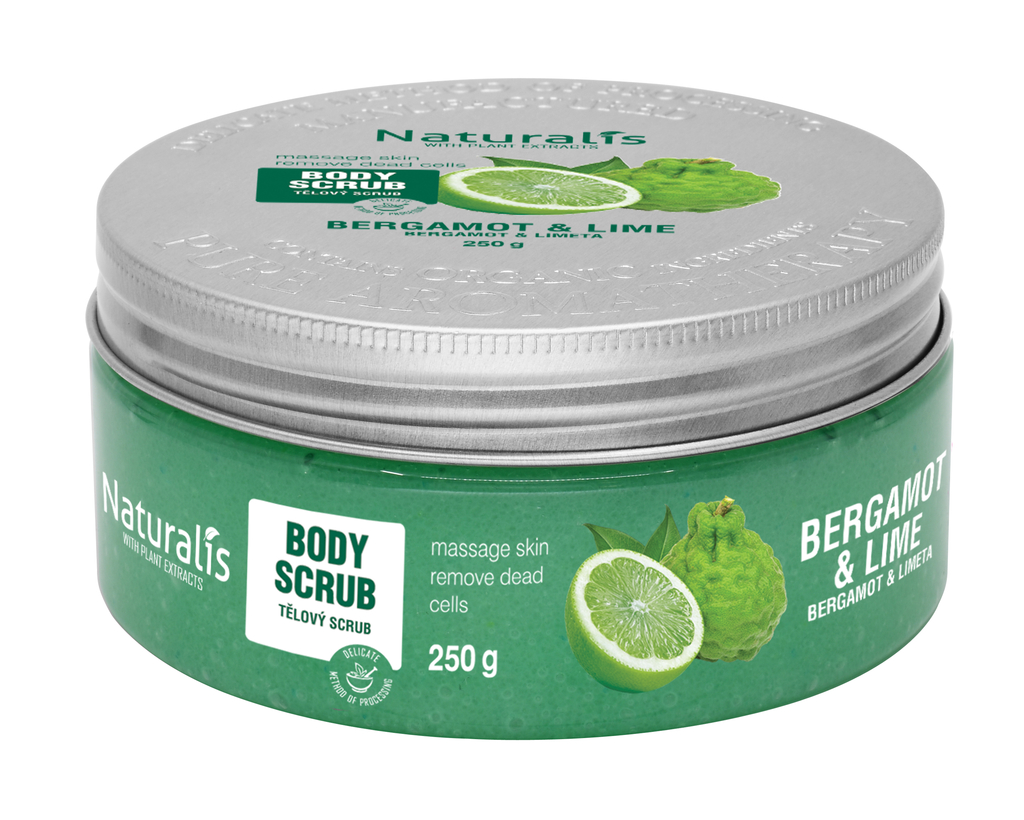 Naturalis tělový scrub Bergamot a Limeta 250 g