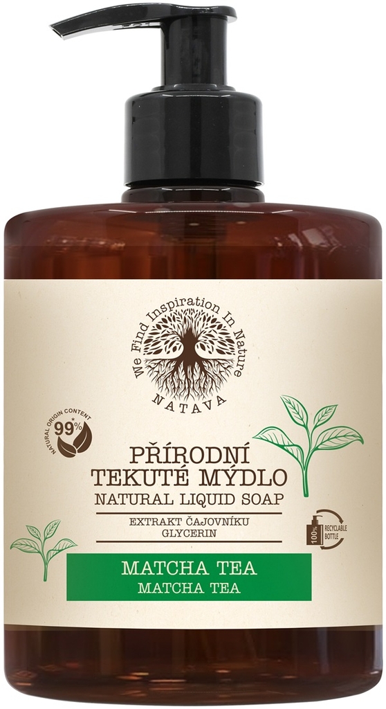 NATAVA Přírodní tekuté mýdlo - Matcha Tea 500 ml