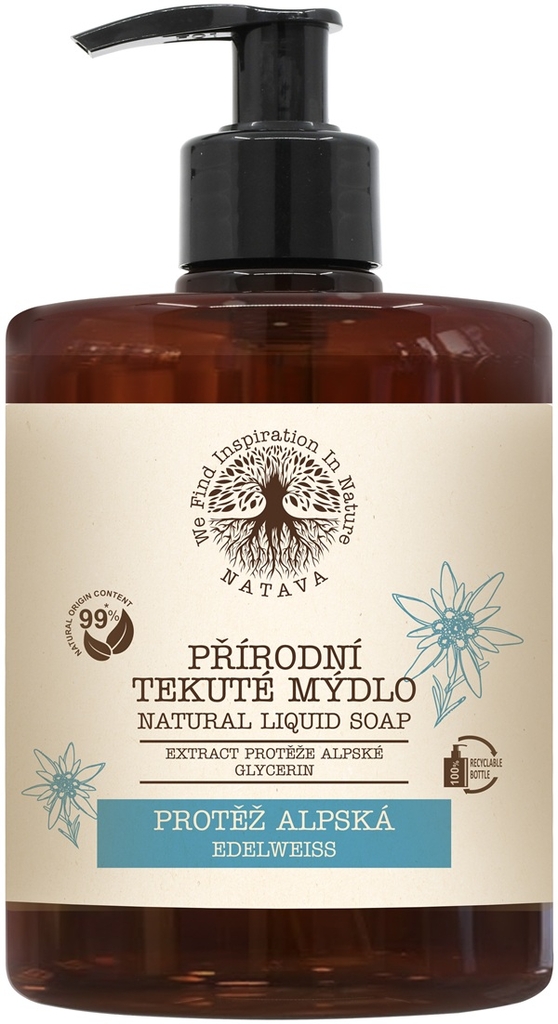 NATAVA Přírodní tekuté mýdlo - Protěž alpská 500 ml
