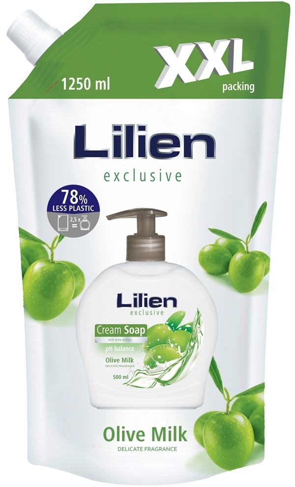 Lilien tekuté mýdlo - Oliva XXL - sáček 1250 ml