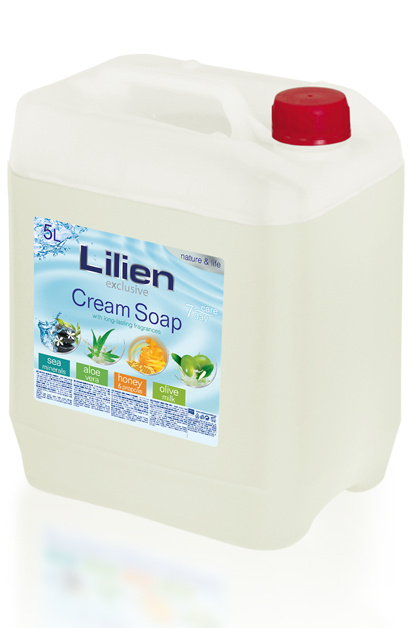 8595196902976 Lilien krémové tekuté mýdlo Olive Milk 5l