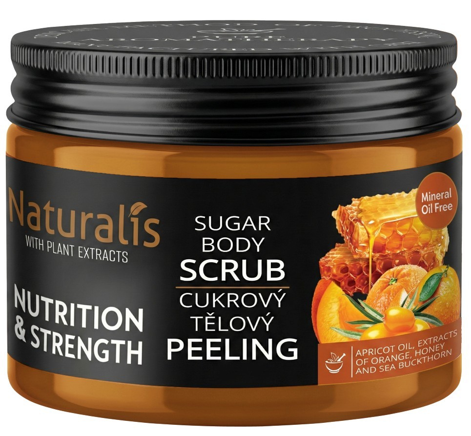 Naturalis cukrový tělový peeling - Nutrition & Strength 250 g 