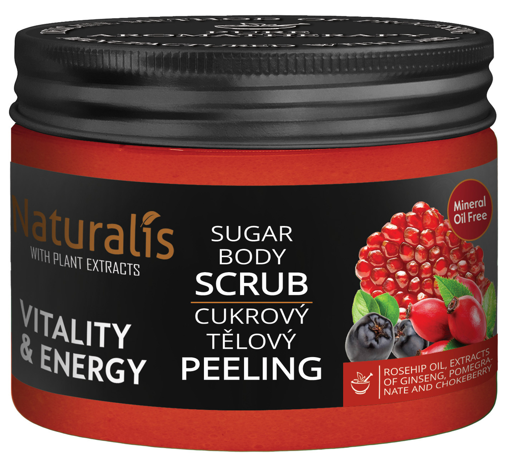 Naturalis cukrový tělový peeling - Vitality & Energy 250 g