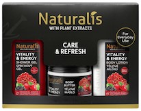 NATURALIS dárková kazeta VITALITY & ENERGY (sprchový gel + tělové máslo + tělové mléko) 800ml + 300g