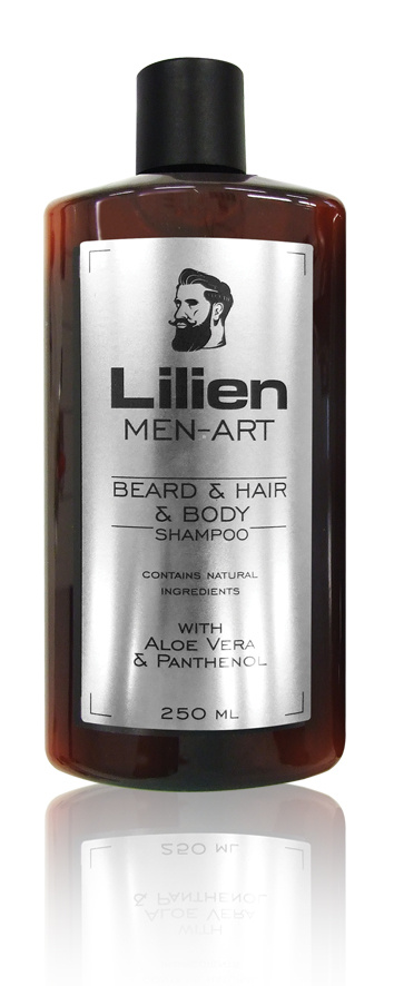 8596048004312 Lilien MEN-ART Pánský sprchový šampon - Beard & Hair & Body Shampoo - White