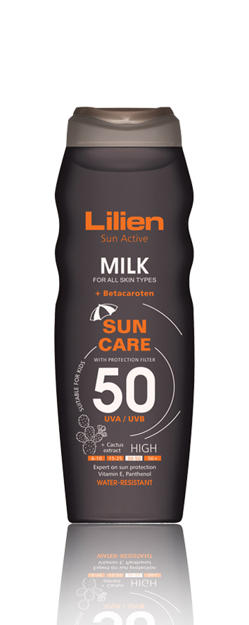 8596048002813  Lilien Sun Active opalovací mléko OF 50 