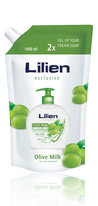 Lilien krémové tekuté mýdlo Olive Milk 1l - sáček