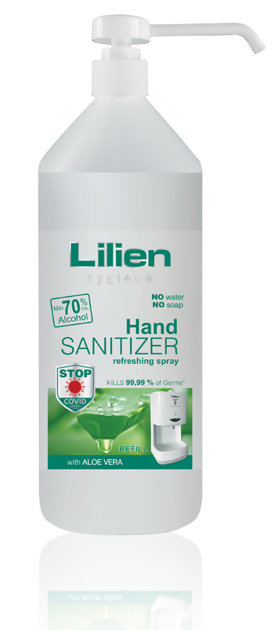8596048006439 Lilien čistící sprej na ruce Hand SANITIZER 1l - s pumpičkou