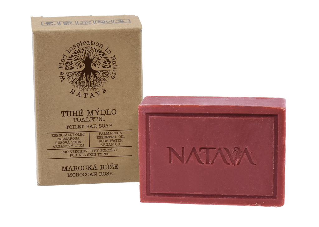 8596048008174 Natava toilet bar soap Moroccan Rose 100g
