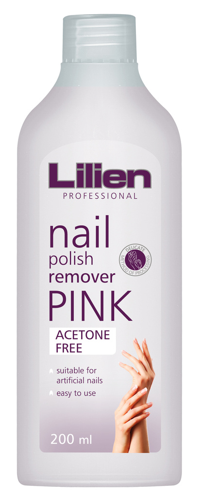 8596048008631 Lilien nail polish remover PINK - acetone free 200ml