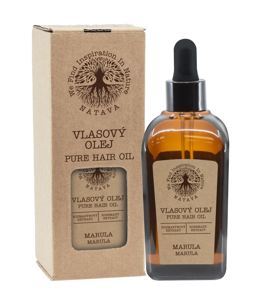 8596048008044 Natava Pure Hair Oil - Marula 100ml